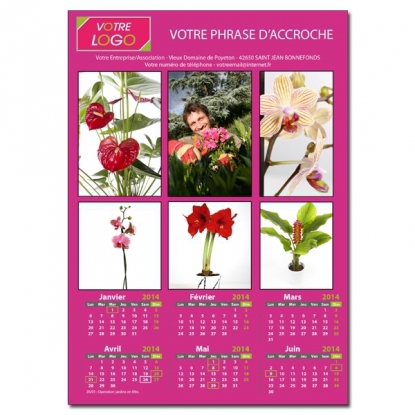 Calendrier photo une page