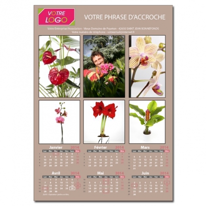 Calendrier photo une page