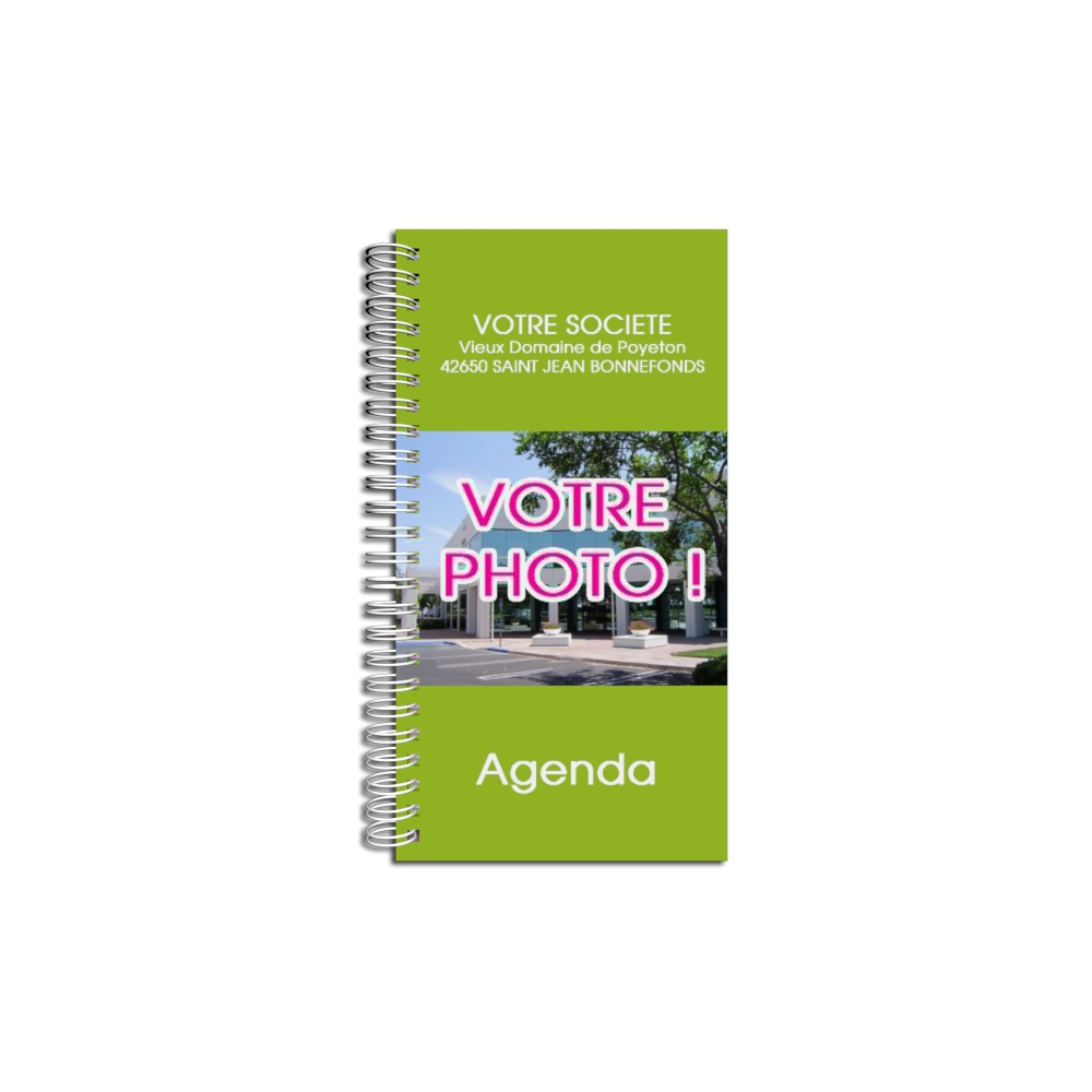 Agenda publicitaire personnalisé VERT (9 x 17 cm) Agenda publicitaire personnalisé VERT (9 x 17 cm)