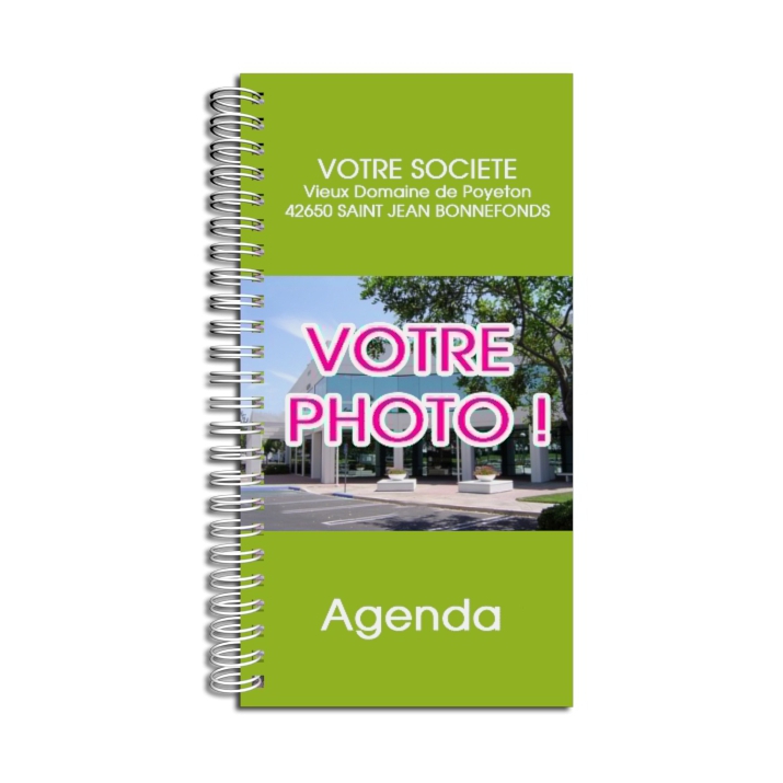 Agenda publicitaire personnalisé VERT (9 x 17 cm) Agenda publicitaire personnalisé VERT (9 x 17 cm)