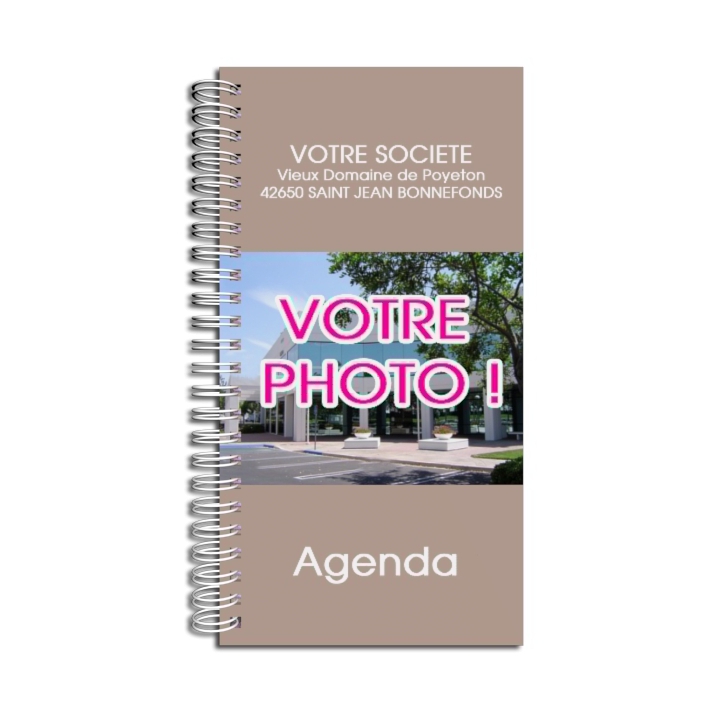 Agenda publicitaire personnalisé TAUPE (9 x 17 cm) Agenda publicitaire personnalisé TAUPE (9 x 17 cm)