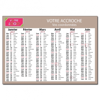Calendrier de poche CLASSIC