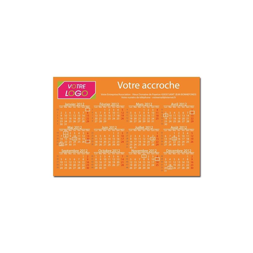 Calendrier magnétique Calendrier magnétique