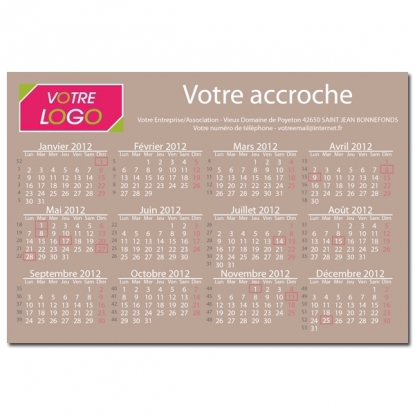 Calendrier Magnet (aimanté)