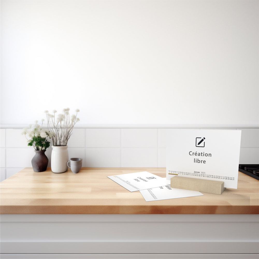 Calendrier sur bois pano
