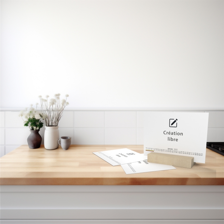 Calendrier sur bois pano