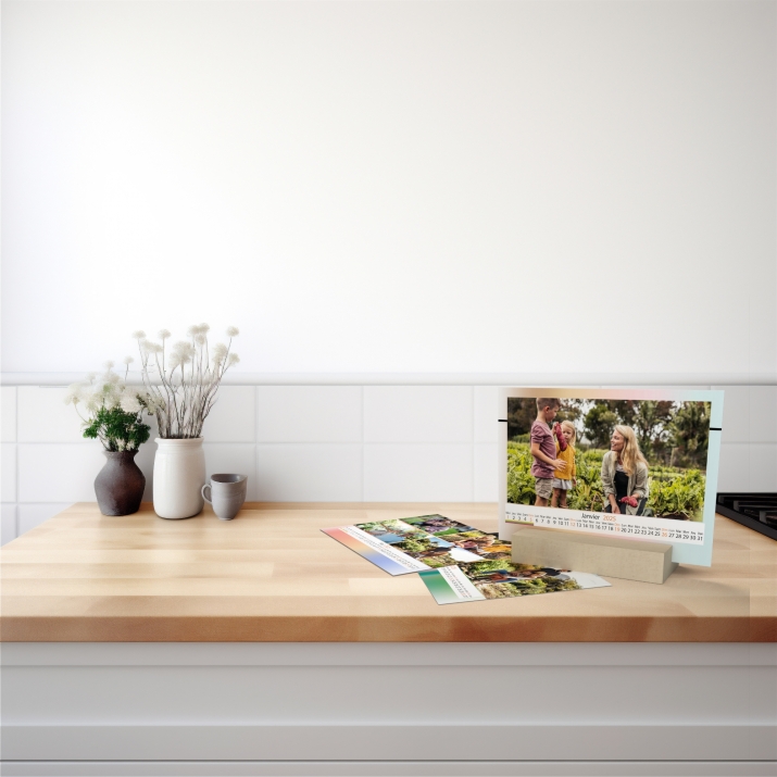 Calendrier sur bois pano