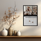 Calendrier photo mural double