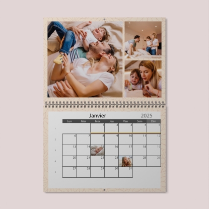 Calendrier photo mural double