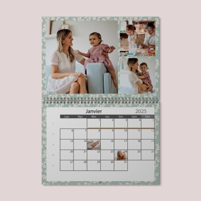 Calendrier photo mural double