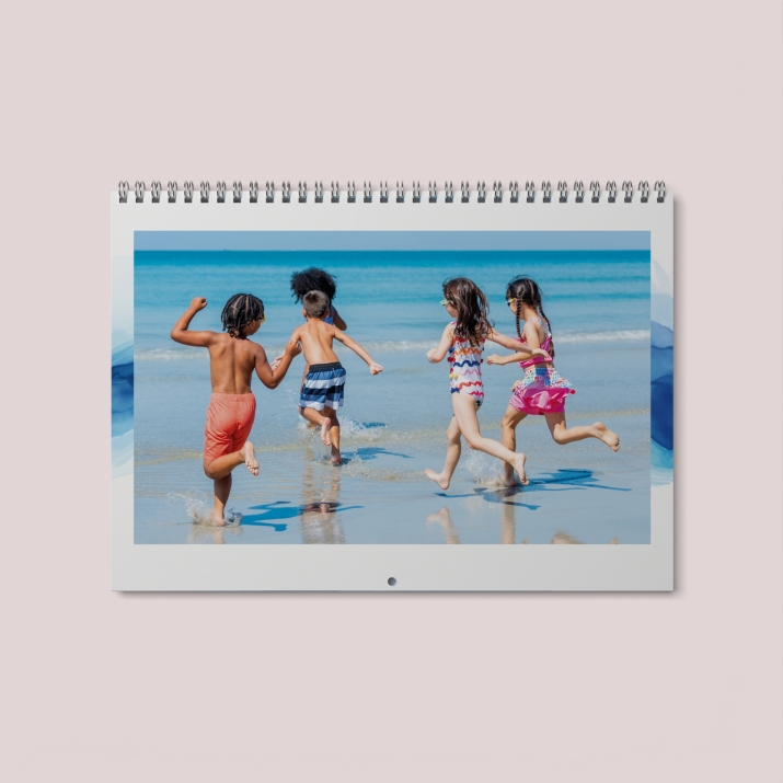 Calendrier photo mural double