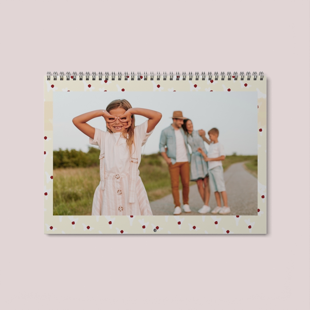 Calendrier photo mural double