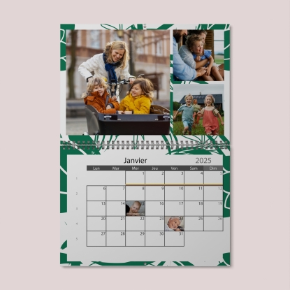 Calendrier photo mural double