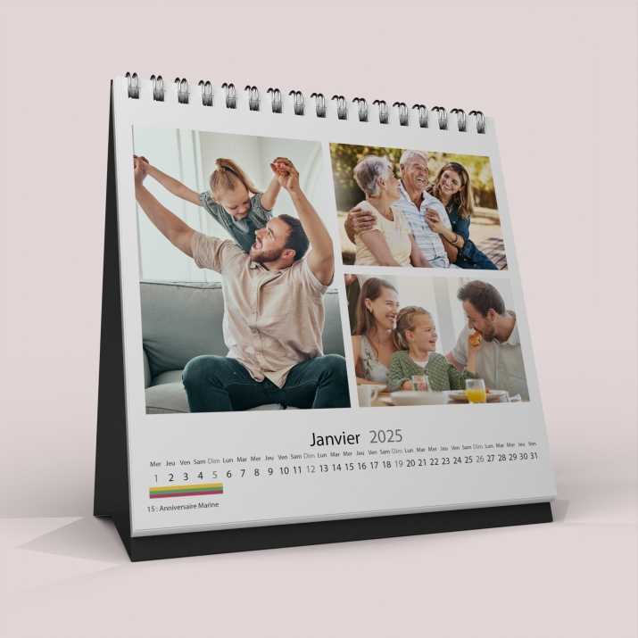 Calendrier LUXE CARRE de bureau