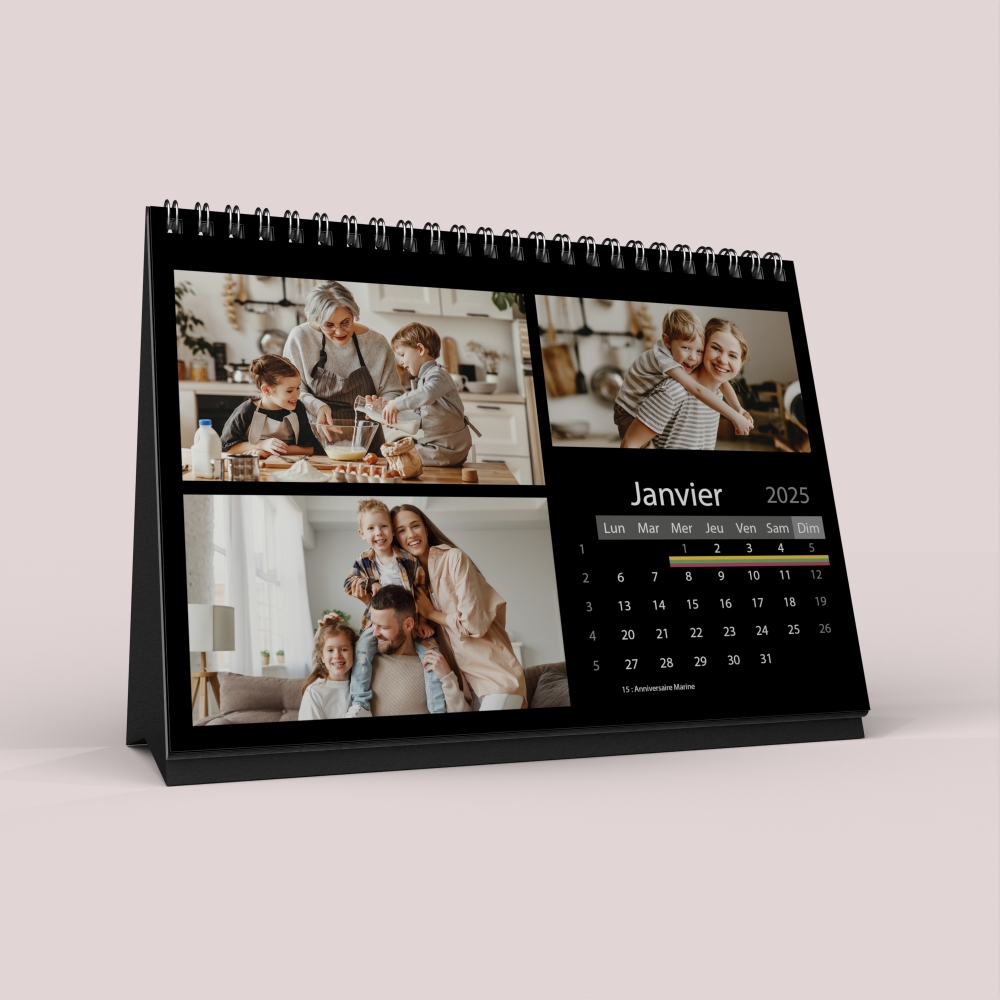 Calendrier LUXE PANO de bureau