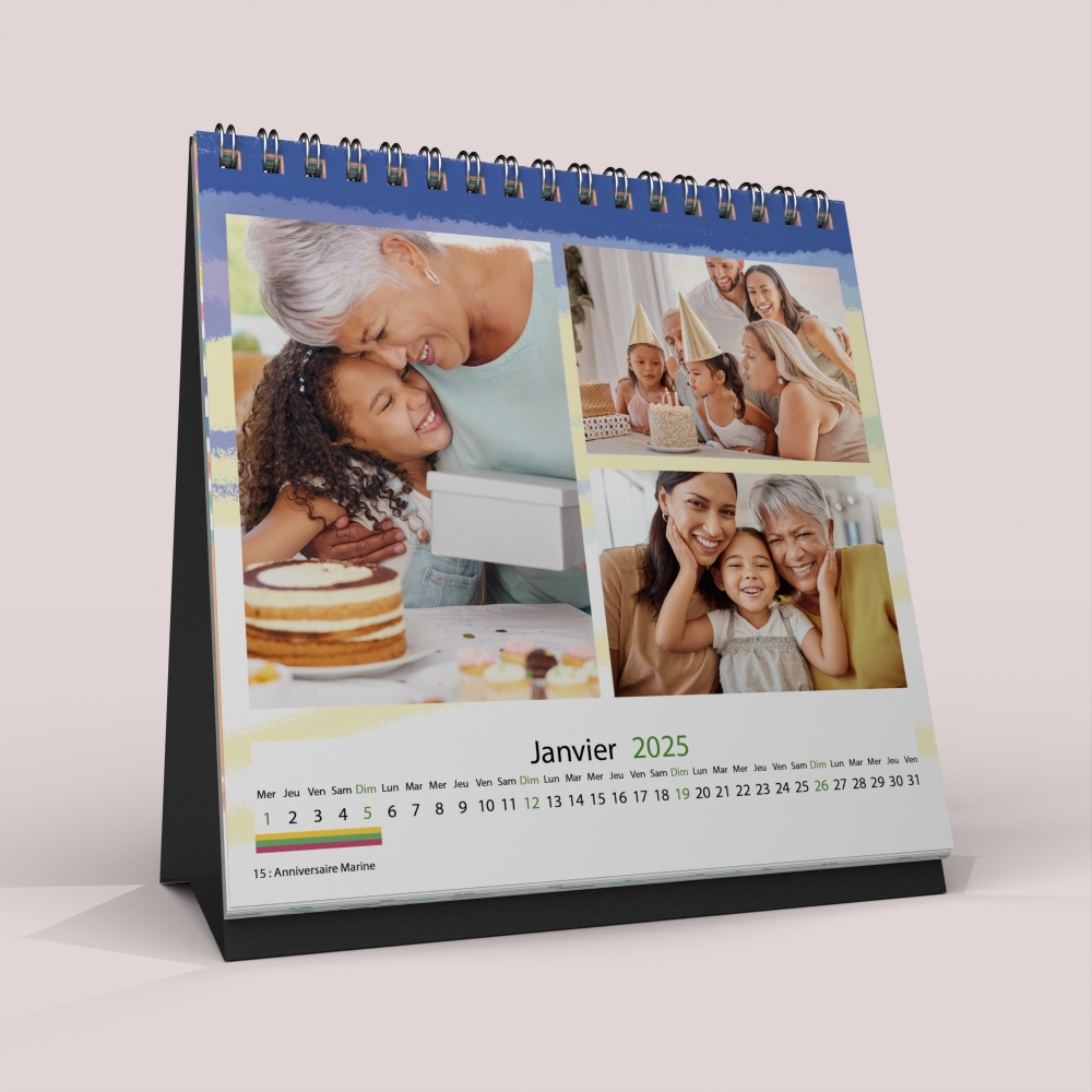 Calendrier LUXE CARRE de bureau