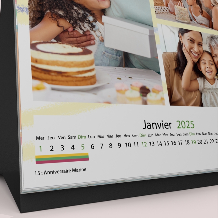 Calendrier LUXE CARRE de bureau