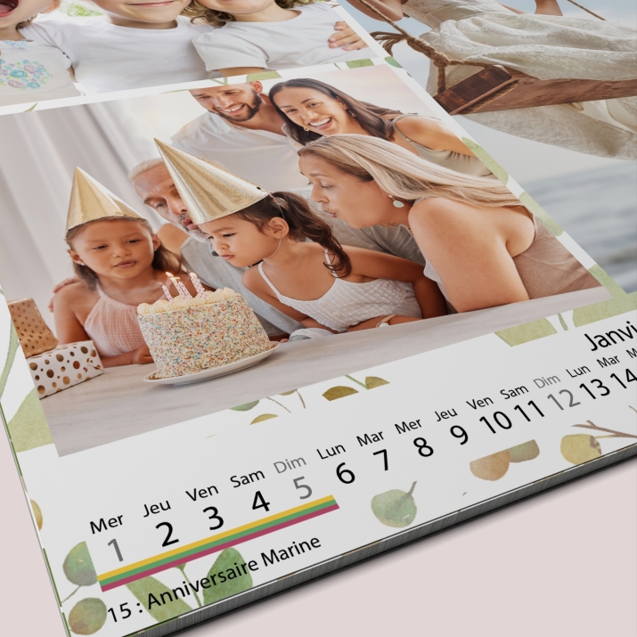 Calendrier photo CARRE mural