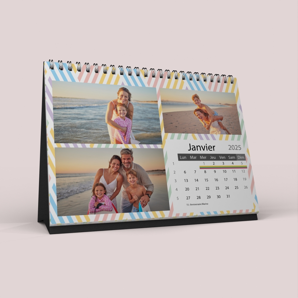 Calendrier LUXE PANO de bureau