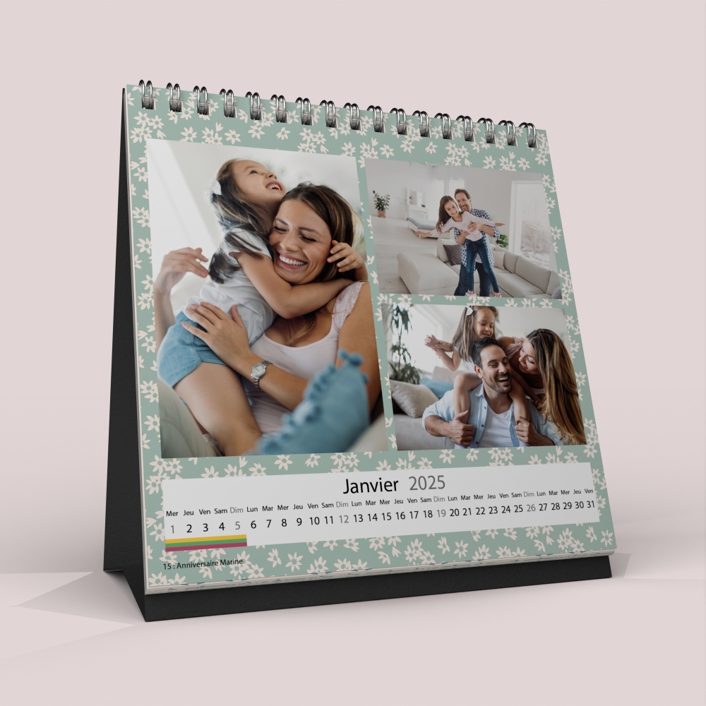 Calendrier LUXE CARRE de bureau