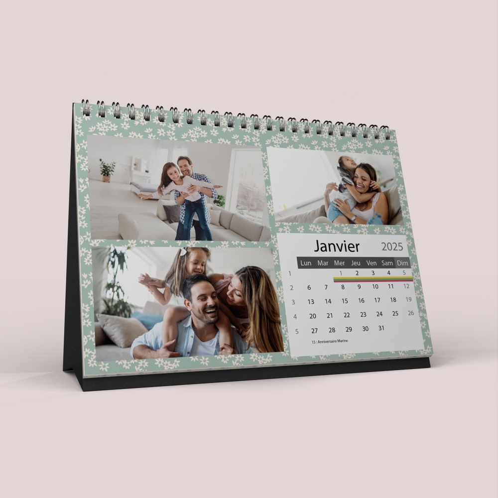 Calendrier LUXE PANO de bureau