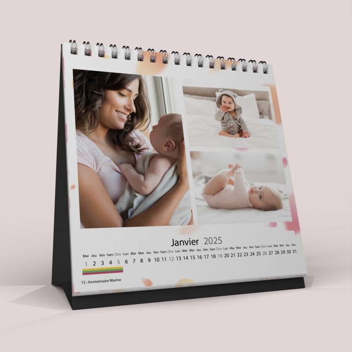 Calendrier LUXE CARRE de bureau