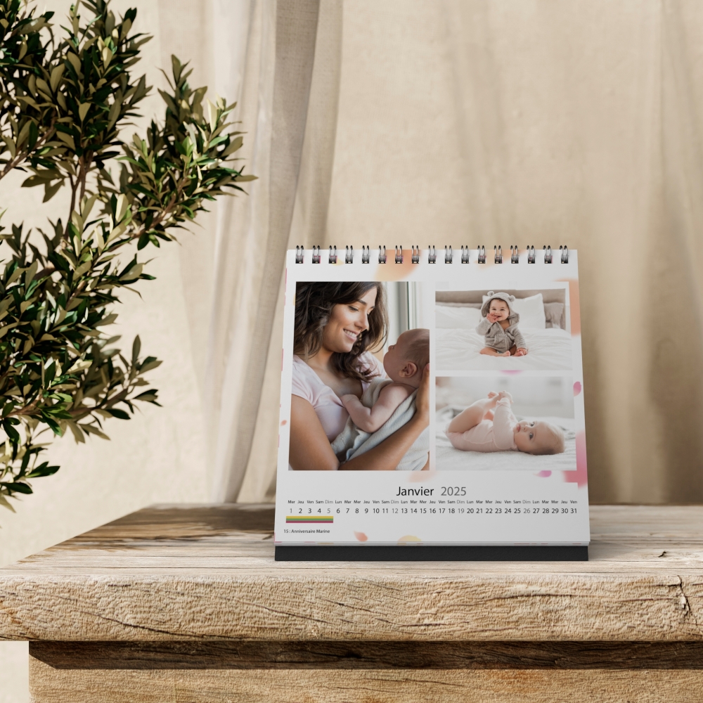 Calendrier LUXE CARRE de bureau