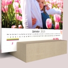 Calendrier sur bois carré
