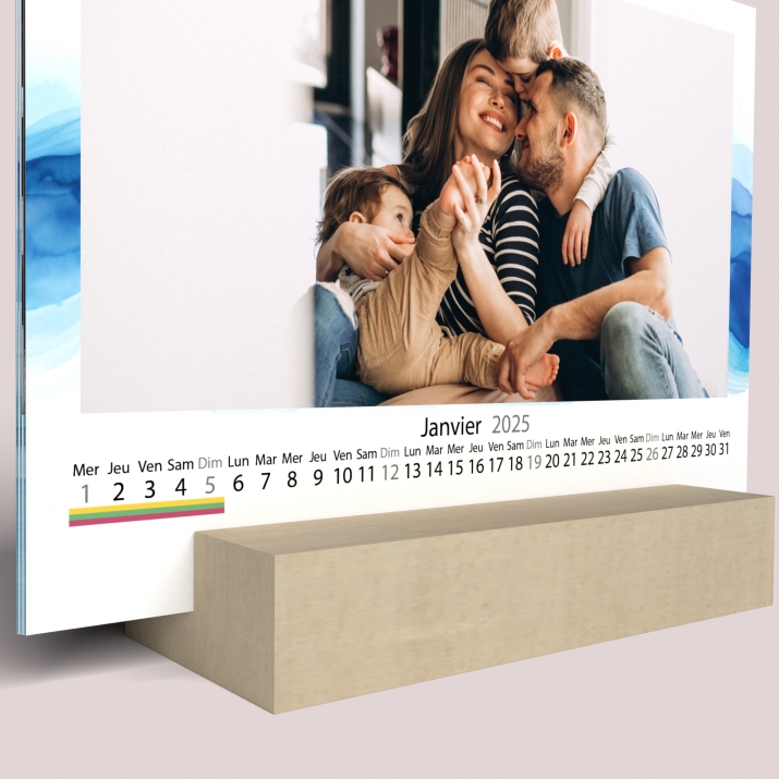 Calendrier sur bois pano