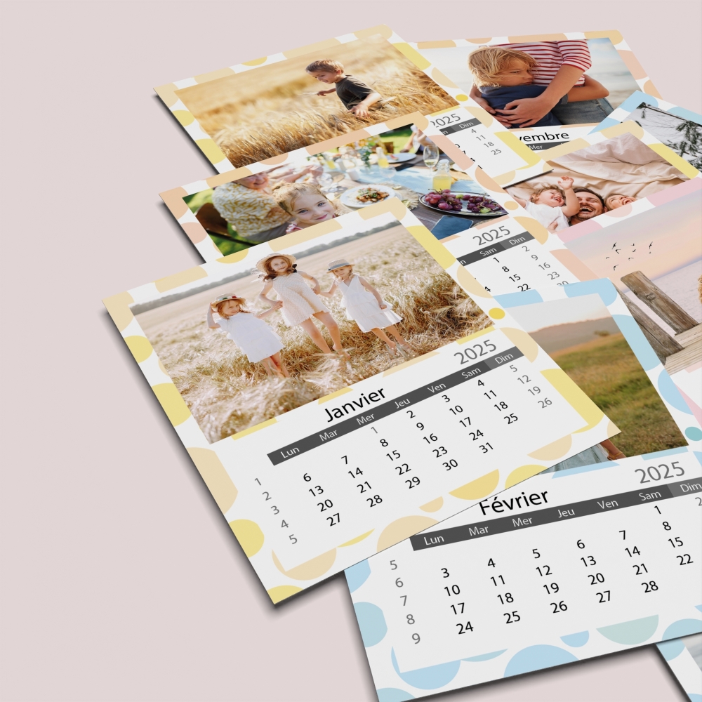 Calendriers magnétiques 12 planches