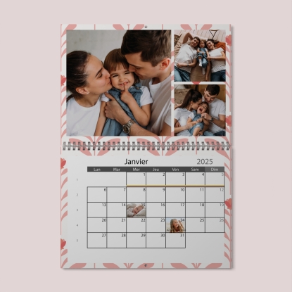 Calendrier photo mural double