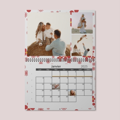 Calendrier photo mural double