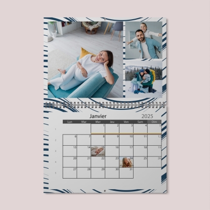 Calendrier photo mural double