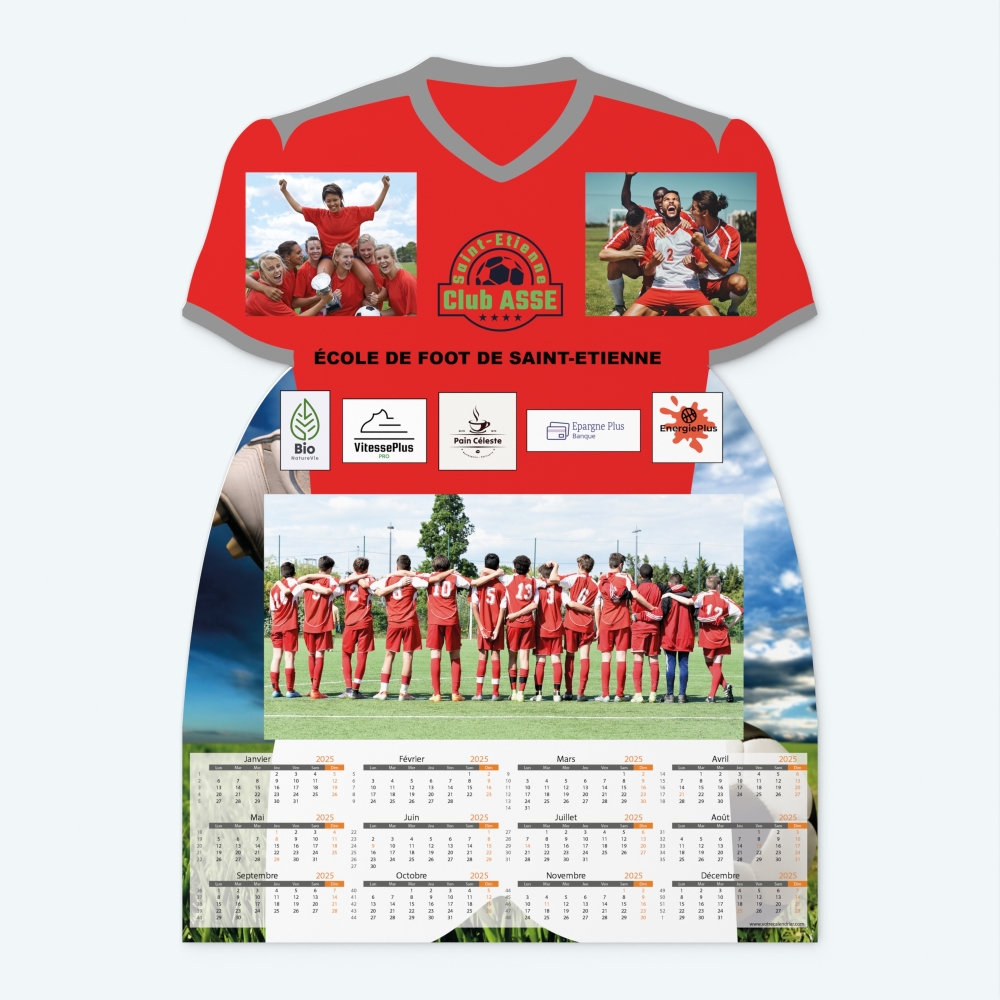 Calendrier photo Maillot de Football