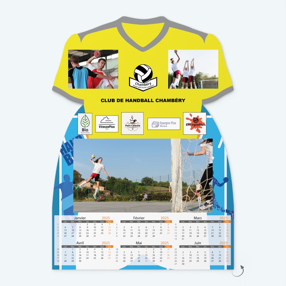 Calendrier photo Maillot de Handball