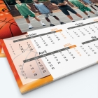 Calendrier photo Maillot de Basket - Grille calendaire personnalisable