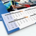 Calendrier photo Maillot de Tennis de table - Grille calendaire personnalisable