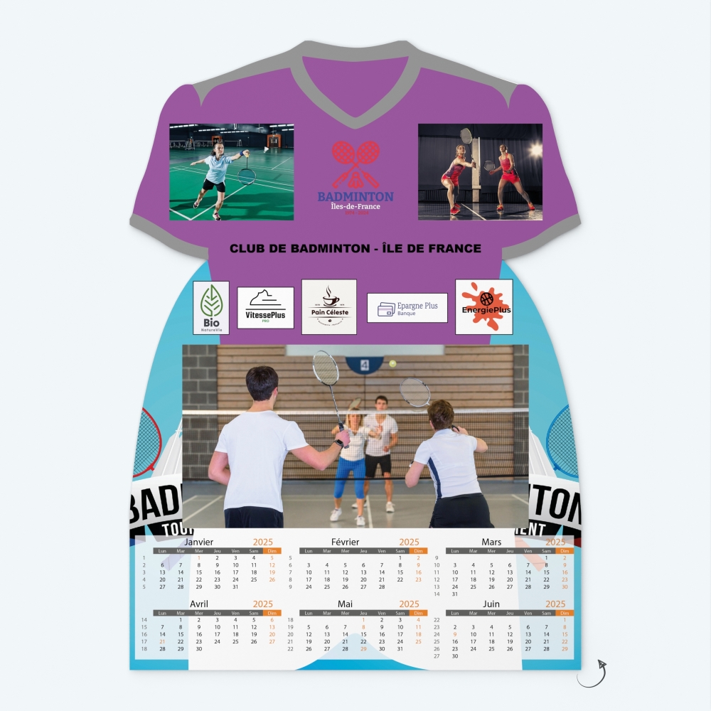 Calendrier photo Maillot de Badminton