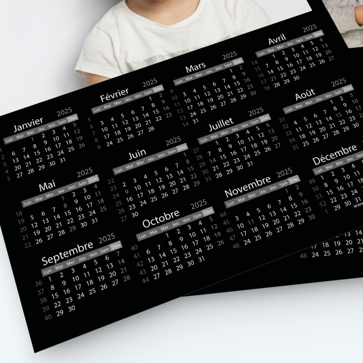 Pack multi calendriers - Grille calendaire utile et pratique