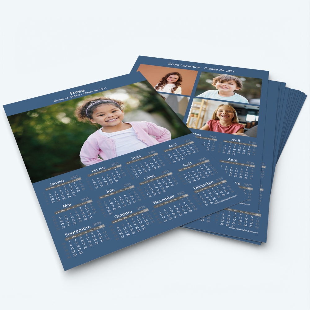 Pack multi calendriers - Une ou plusieurs photos pour chaque enfant