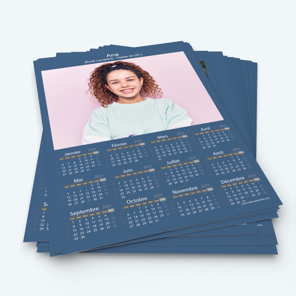 Pack multi calendriers - Minimum de commande 20 exemplaires