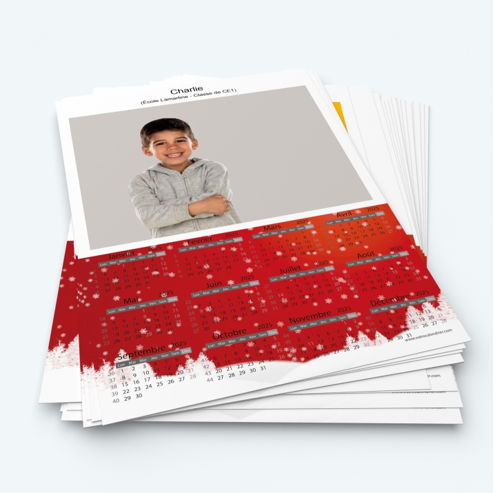 Pack multi calendriers - Minimum de commande 20 exemplaires