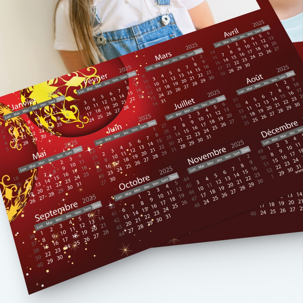 Pack multi calendriers - Grille calendaire utile et pratique