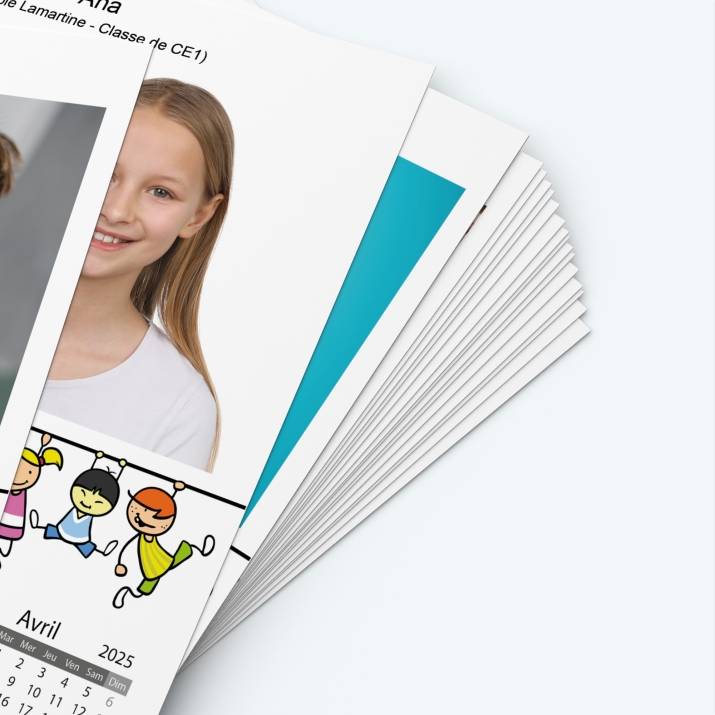 Pack multi calendriers - Papier épais rigide 400 g/m2