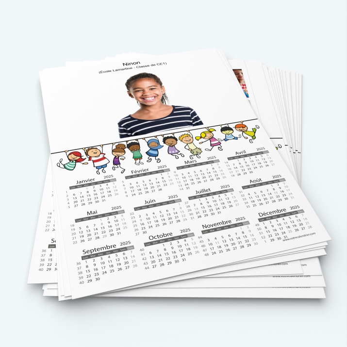 Pack multi calendriers - Minimum de commande 20 exemplaires