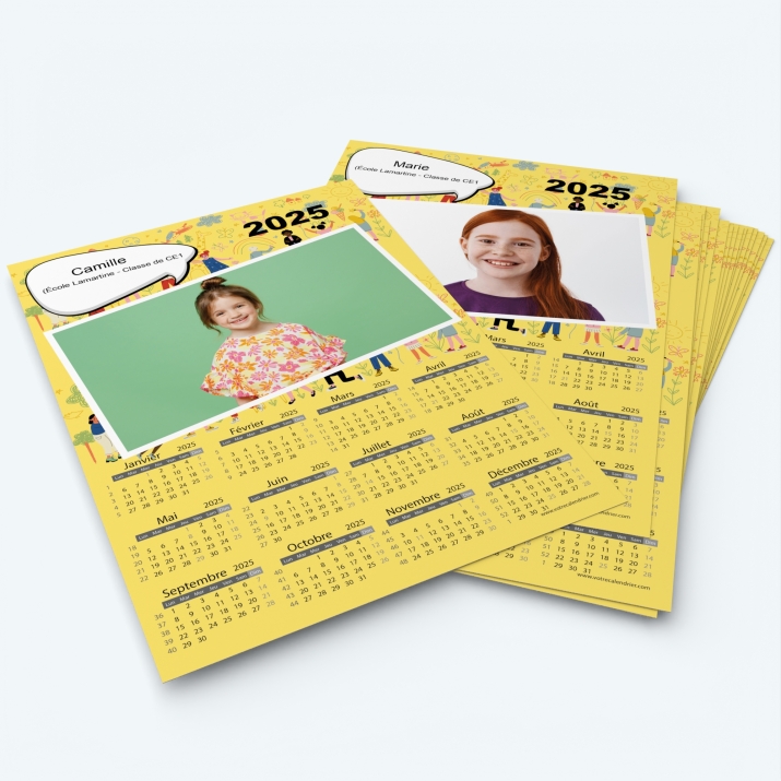 Pack multi calendriers - Une ou plusieurs photos pour chaque enfant