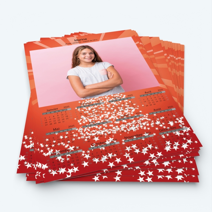 Pack multi calendriers - Minimum de commande 20 exemplaires