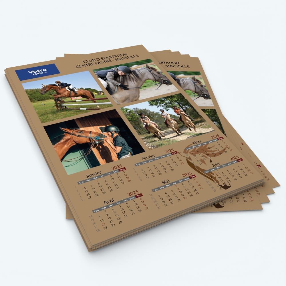 Calendrier photo deux pages XL - Minimum de commande : 25 exemplaires