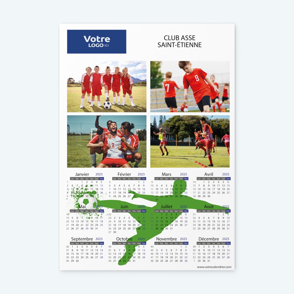 Calendrier photo une page XL