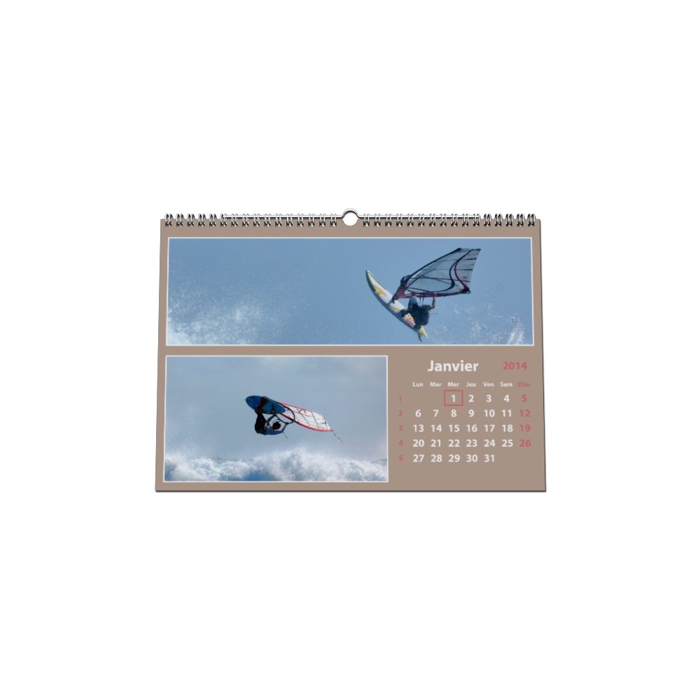 Calendrier photo mural "PANO" 13 pages TAUPE (A5, A4 ou A3) Calendrier photo mural "PANO" 13 pages TAUPE (A5, A4 ou A3)